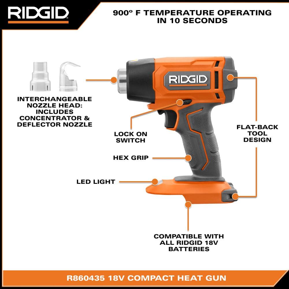 18V Cordless Compact Heat Gun (Tool Only)