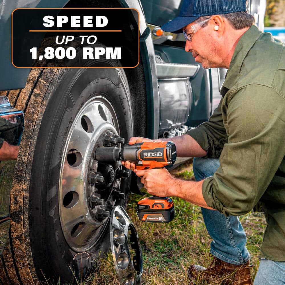 Clé à chocs à couple élevé 18 V sans fil et 4 modes 1/2 po avec batterie 4 Ah et chargeur