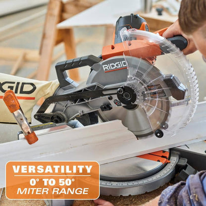 15 Amp 10 in. Corded Dual Bevel Miter Saw with LED Cut Line Indicator