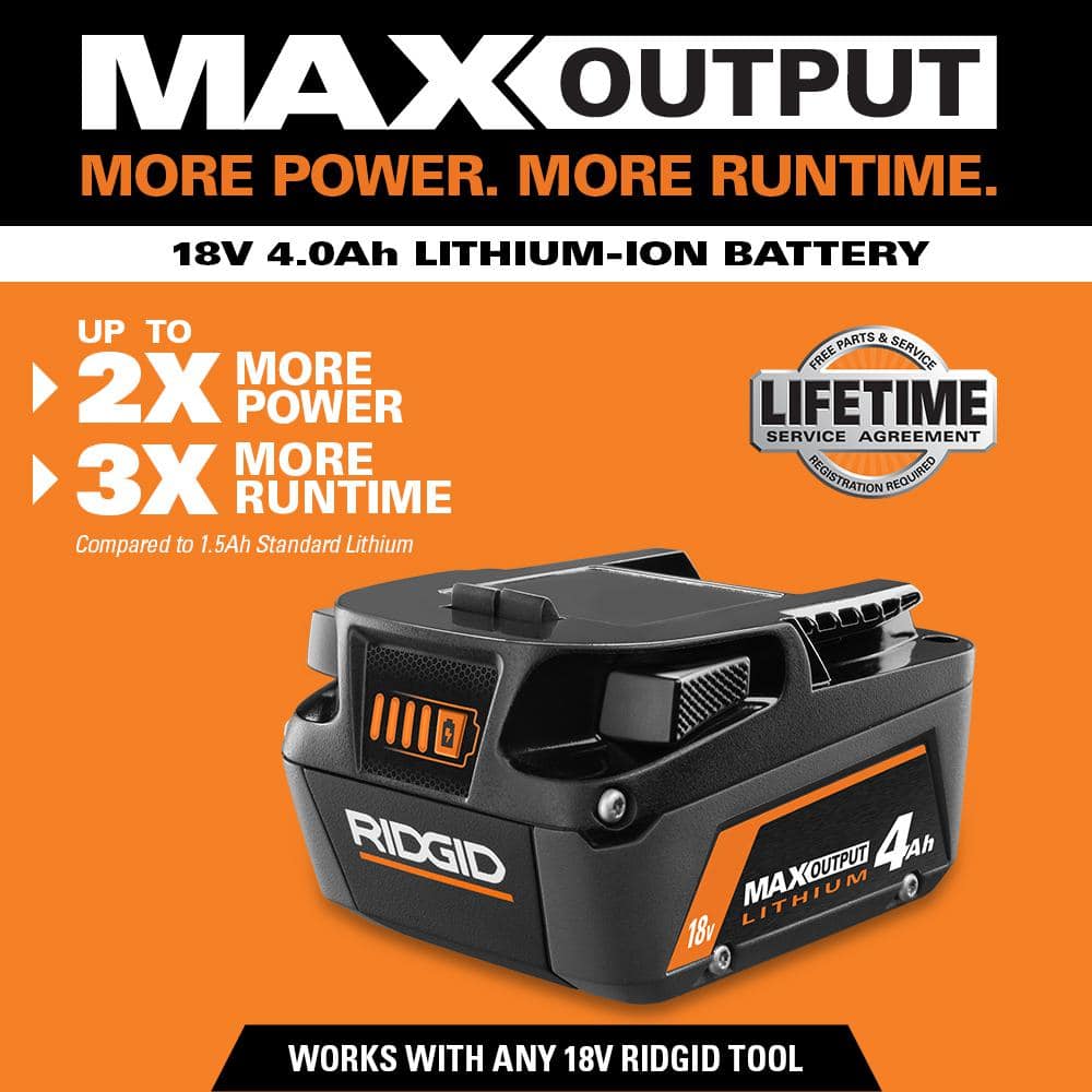 Batterie lithium-ion 18 V 4,0 Ah à puissance de sortie maximale