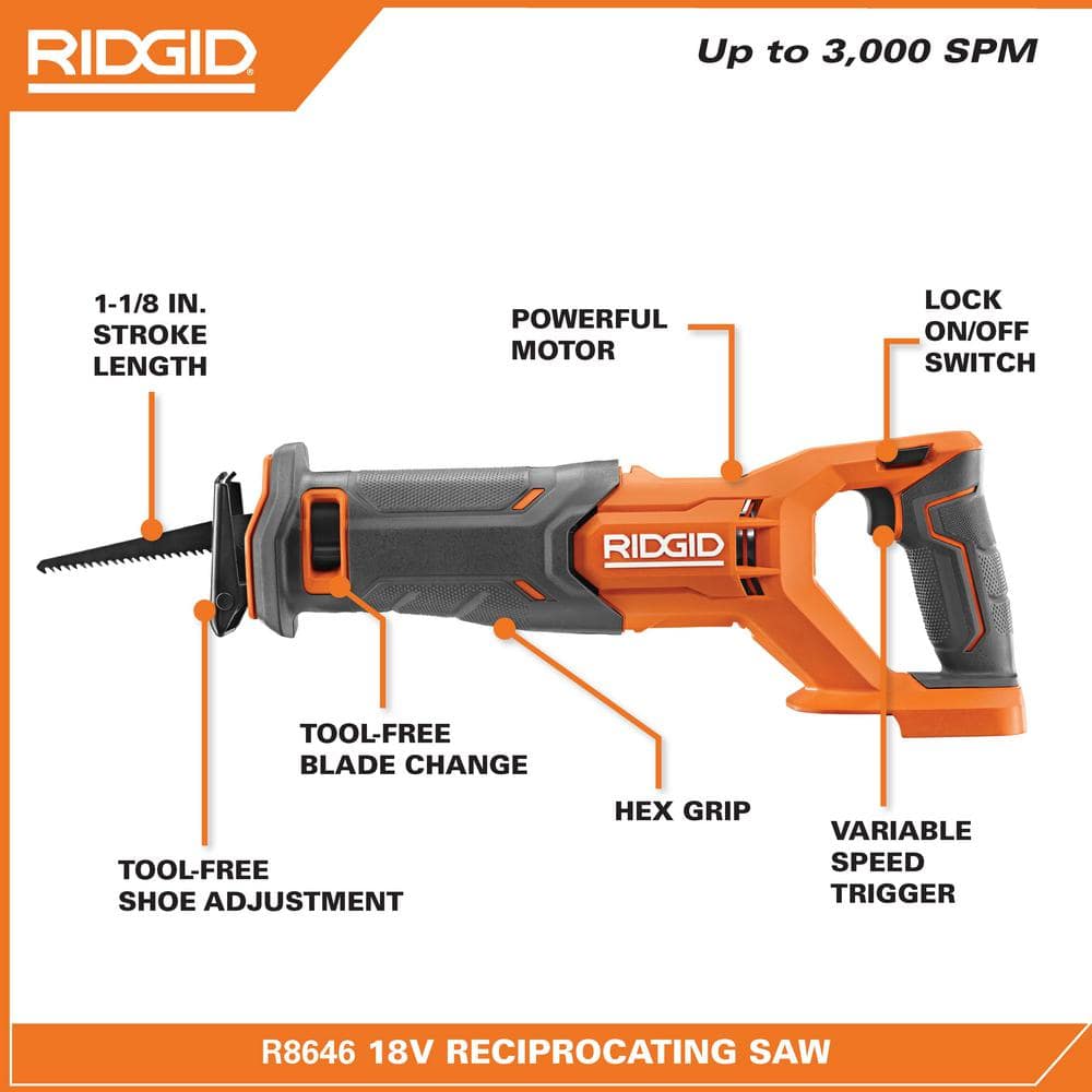 Scie alternative sans fil 18 V (outil uniquement)