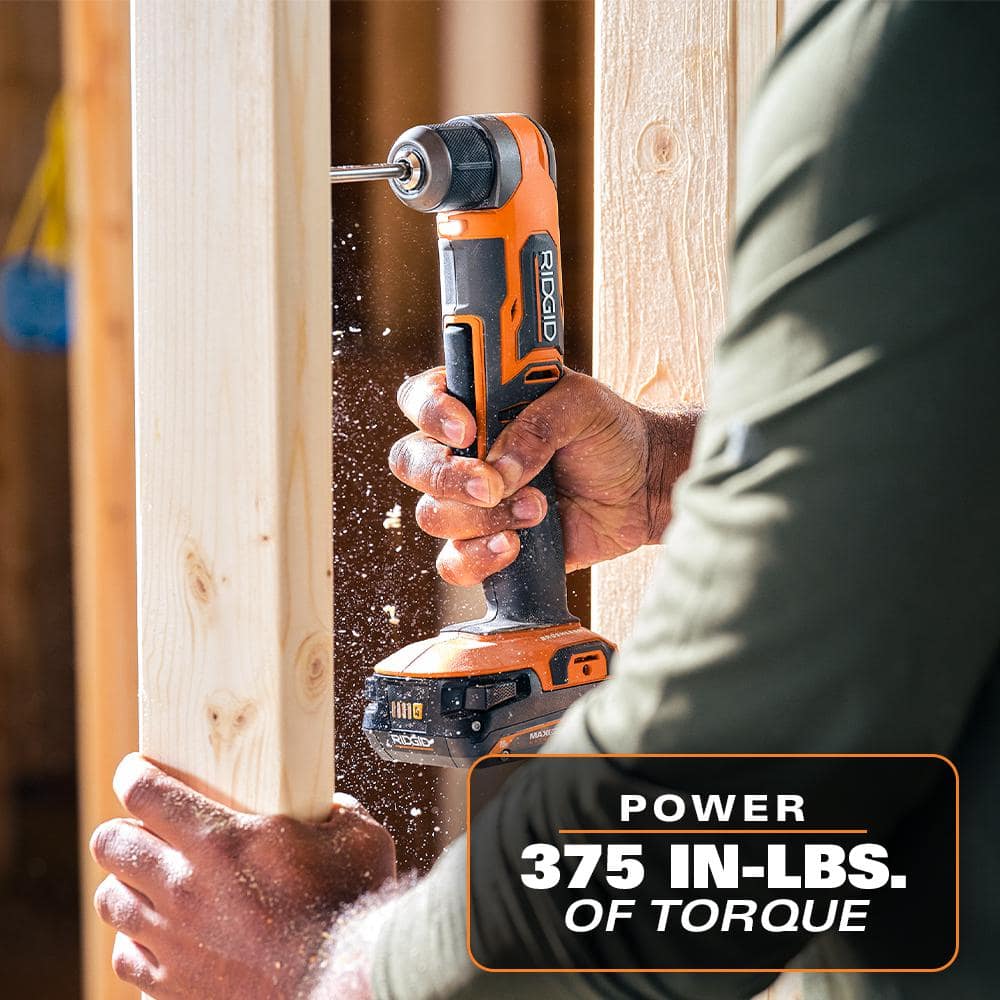 Perceuse à angle droit sans fil 18 V SubCompact de 3/8 po avec batterie de 2,0 Ah MAX et chargeur