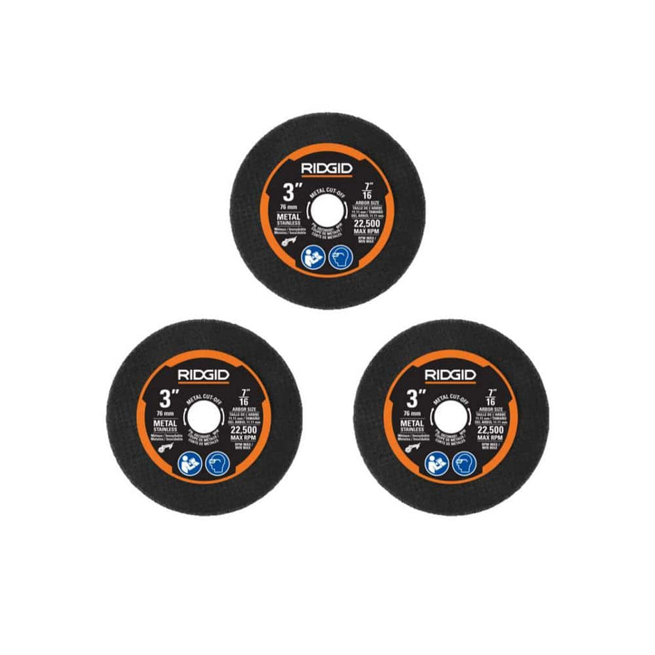 Kit de meules à tronçonner pour métal (3 pièces)